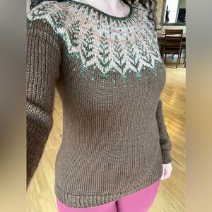 Brand new hand knit merino wool sweater